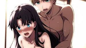 Oh man, Rin Tohsaka riding me missionary in lingerie, like, total joy from Fate Stay Night hentai...