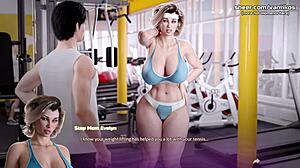 Busty Milf Step Mom with a Big Ass Twerks for Step Son in Public Gym Apocalust V0 09 Taboo Hentai Game Part 20