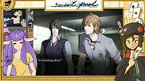 Svalnatý učiteľ šúcha študenta vysokej školy v neoznačenej bazénovej yaoi hre časť 5