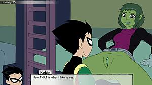 Jag älskar 18Titans del 7 med Raven och Starfire action