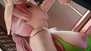 هونوكا تحصل على ابتلاع حلق وشرج في جلسة برية