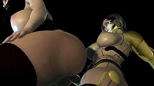 cara, cyborg futa levando por trás com força!