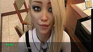 Wvm 46 Toimisto Hauskaa Seksikkään Blond Cheerleaderin Kanssa