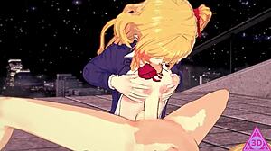 Oshi No Ko Hoshino Ruby Hentai: necenzurovaný blowjob a cumshot v POV gameplay