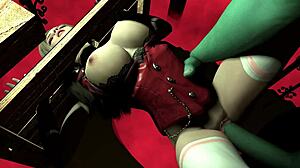 ฉันตกตะลึงกับสาวในกุญแจมือไม้