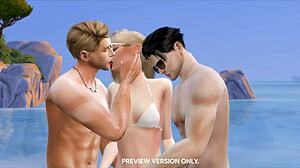 Прогулка по пляжу становится жаркой с Taylor и Joe в 3D хентай превью