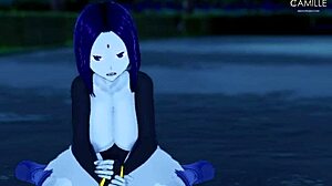 Raven mondja: Simogasd a nagy combjaimért! Geil arcra lövés sötét erdőben Teen Titans-szel.