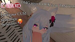 Эй, кончи мне на лицо и язык в косплее Гань Ю?