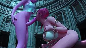 Plemenita vilenjakinja sa plavom kosom krije 3D futanari tajnu