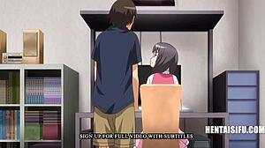 فتيات في شركة رسوم إيروتيكية يغوين المتدرب الذكر الوحيد