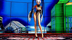 Wow, schöne Hure tanzt halb-nackt mit entblößter Muschi!