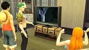 Nico Robin Scopata Dura da Luffy in Parodia Hentai One Piece