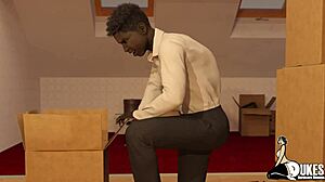 Йо, ббк обнаруживает, что его новая хозяйка не может перестать сосать его огромный член