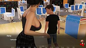 穿着迷你裙的继母被抓到偷窥自慰游戏