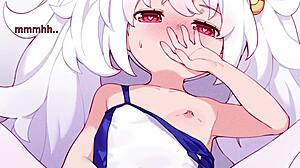 Azur Lane picioare hentai: instrucțiuni intense de masturbare cu ciorapi