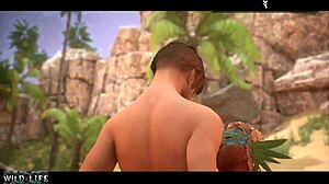 남자가 야생 라이프 게임에서 공공장소 두 창녀 강간