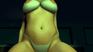 Hei, katso tätä kuumaa kypsää cougaria, isot tissit ja rusketusraidat, ratsastaa villisti dildolla anime-tyylillä. Hän hallitsee sitä lelua täysin!