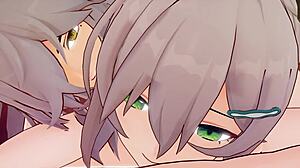 Цинцюе трахает Цзин Юаня в сыром 3D действии