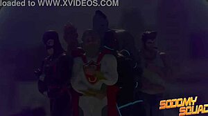 гей герои объединяются для глубокого минета и группового траха