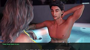 Stemor og kone i 3D-spill med Sam som kysser