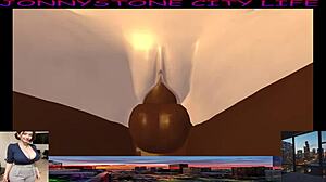 JonnyStone vŕta Ázijčanku veľkým čiernym vtákom