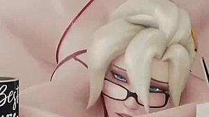 Je suis obsédé par cette animation porno POV Overwatch. Meilleure pipe et levrette en partie 2 !