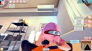 Koikatsu Sakura iz Naruta postane divja v necenuriranem anime seksu z akcijo pošasti od thereal3dstories.