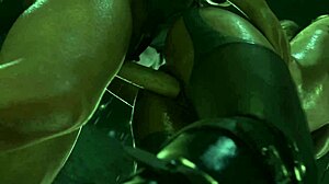 Seksi 3D Devojka Dobija Toplu Spermu sa Dubokim Grlom