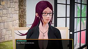 Az új családom 446 felfedezi a vörös hajú tini 18+ nagy cicijét és seggét házi anime játékban