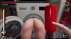 Mačeha zataknjena v pralnem stroju dobi brutalni analni fisting. Ta 3D risanka tolče hardcore z akcijo velikega kurca!