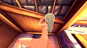 Trap Elf Maid Helps You Wash in Steamy 3D Anime Scene