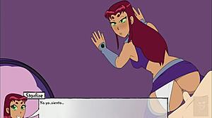 Kitten Selingkuh Semasa Saya Ketuk Anal Starfire Yang Ketat! Raven Seterusnya Diketuk Dalam 18Titans Bab 3!
