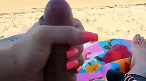 getting him off on a public beach feels wild