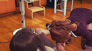 Хентай 3D нецензурированная Эмили жестко долбят в hardcore японском аниме-сексе