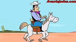 硬核同性牛仔动作在动画漫画