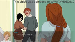 Gospodyni domowa zdradza w sąsiednim pokoju w tajnym romansie