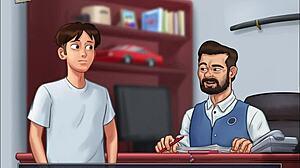 서머타임 사가 에피소드 74 갈색 머리 미녀 애니 게임 스타일