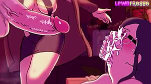 Regnvej dyb hals handling i gruppe anime af Lewdfroggo Vostfr