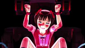 Kartun Asia 3D Haruka dalam adegan anime hardcore yang menghina