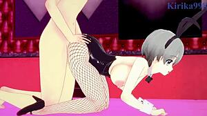 Hana Uzaki and Yanagi Uzaki in bunny outfits, wanna see intense sex?