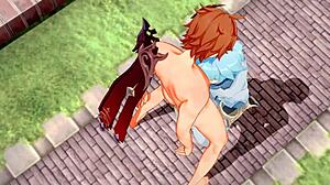 Genshin Impact Yaoi - Tartaglia x Chongyun Blowjob and Anal Creampie Now!