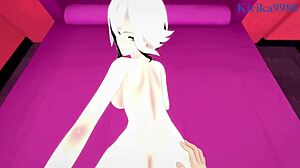 Arlecchino ja Aether intensiivisessä sisäänlasku-seksi-kohtauksessa! Genshin Impact hentai rokkaa!