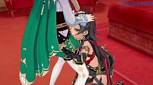 젠신 임팩트 헨타이에서 라 시뇨라 데히아 벤티의 강렬한 섹스 장면