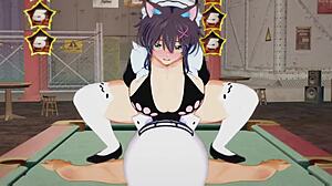 Koikatsu cat girl σε ζεστή hentai πρωκτική σκηνή