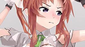 Kagerou Kantai Collection anime meisje in rauwe hardcore neukactie met intense bewegingen