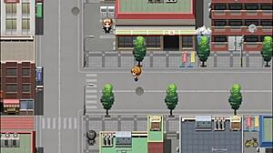 Milf Eş Sokakta Büyük Canavar Yarığı Emiyor ve Göğüslerine Boşalıyor Hentai Oyunu Bölüm 5