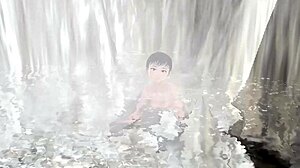 Leoアニメガールがタオルなしで秘境温泉混浴体験