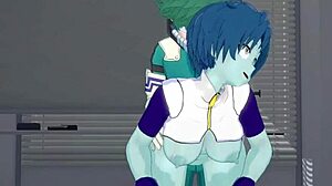 Toru Hagakure, Kaoruko Awata ve Izuku Midoriya Vahşi My Hero Academia Hentaisi'nde