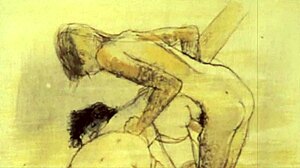 哟，看这个复古色情插图变成热辣动漫艺术！