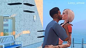 Blondýnka se nechala pořádně vyvrtat v posilovně v 3D Sims 4 animaci